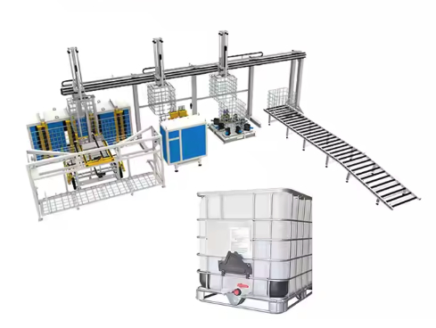 Linha de produção automática de estrutura de aço para tambores IBC