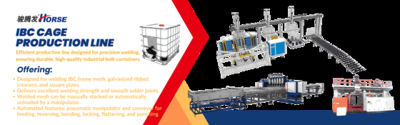 Linha de produção automática de estrutura de aço para tambores IBC