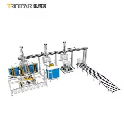 Linha de produção de barril de tonelada IBC (equipada com máquina de dobra) totalmente automatizada / guia de operação automatizada / linha de produção de barril de tonelada totalmente automática / equipamento de produção e vendas diretas da fábrica