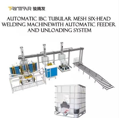 IBC metal ton barrel transportation box frame fully automatic welding/bending machine/pipe bending machine/palletizing robot loading and unloading equipment, fully automatic welding system