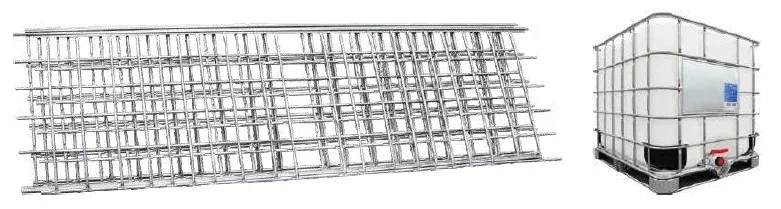 Máquina de solda de arame de gaiola tubular de tanque Ibc de 1000 litros Soldadores de aço inoxidável 9